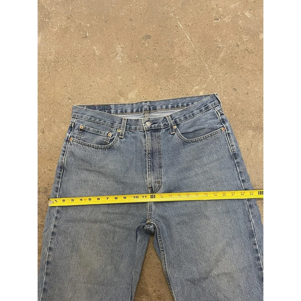 Levis 550 Jeans Mens 36x30 Blue Medium Wash Relaxed‎ Fit Tapered Leg Zip Fly